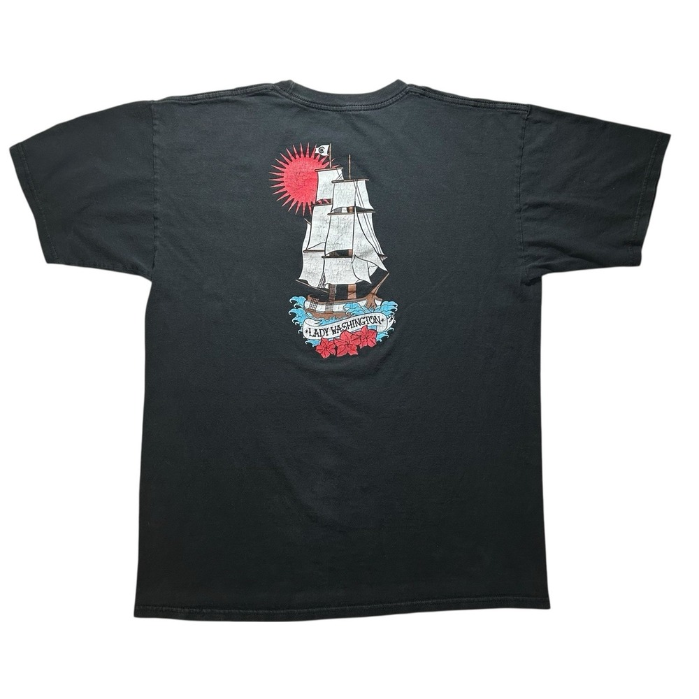 Casual Industrees Lady Washington Vintage T shirt Size Large Black‎